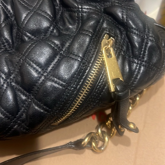 Black Quilted Leather Handbag - Picture 3 of 14